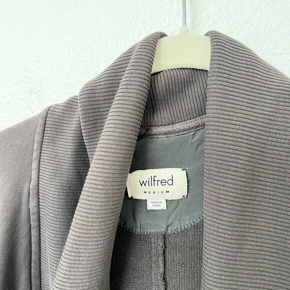 [Wilfred] Aritzia Size Medium M Gray Diderot Open Front Cocoon Cardigan Sweater - Picture 10 of 11